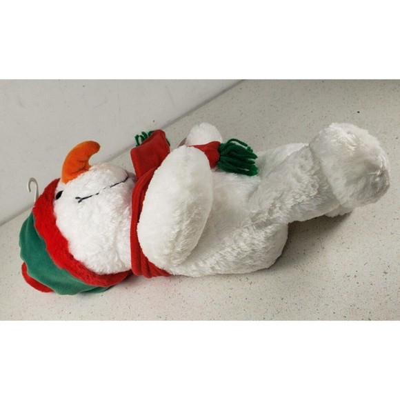 Snowman Plush 14" Green Winter Hat Red Scarf Exclusive Design From AGC Inc - Picture 6 of 12